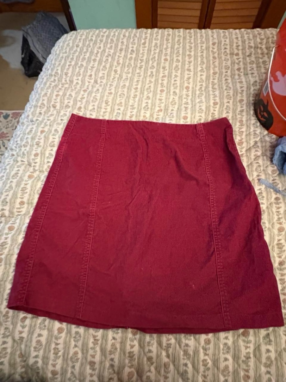 Garnet Hill Deep Wine Mini Skirt